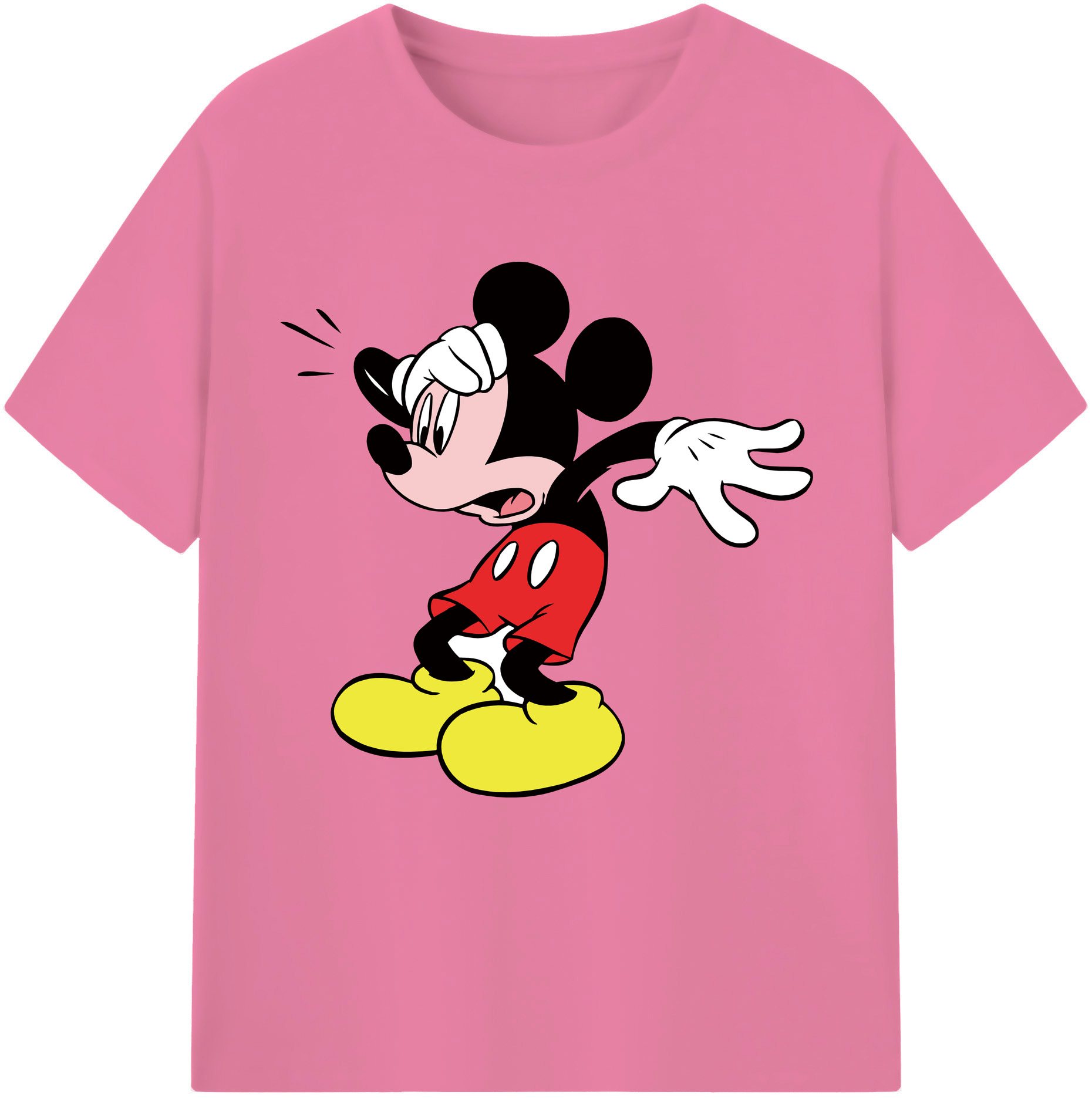 （画像用） ミッキーマウス Mickey Mouse 綿100％半袖Tシャツ（フロントプリント）